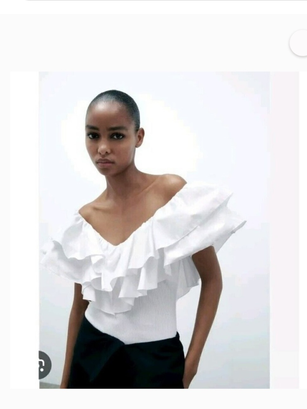 Zara Ruffle Bodysuit Size Small - Picture 4 of 6